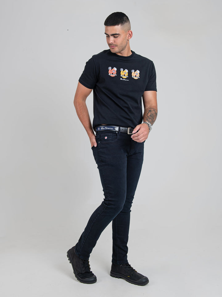 Essentials Slim Fit Denim - Blue Black - view 3