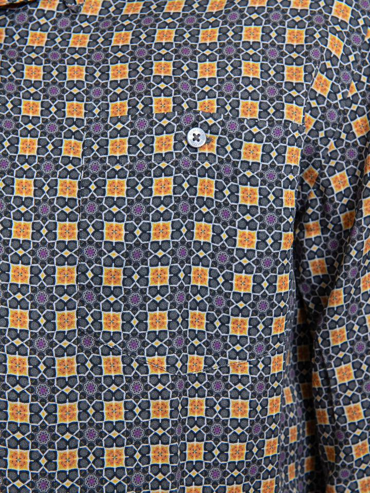 Yaci Tencel Print Long Sleeve Shirt - Multi - view 3