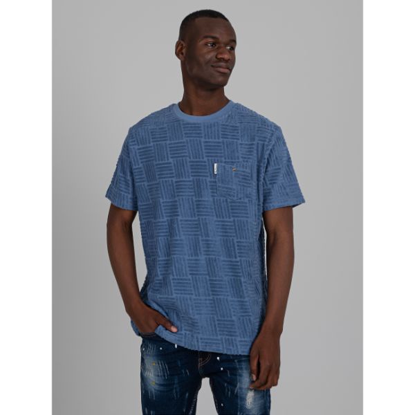Terry Textured Tee - Blue