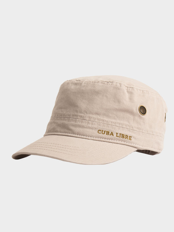 Cuba Military Cap - Stone