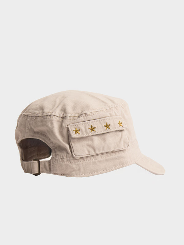 Cuba Military Cap - Stone