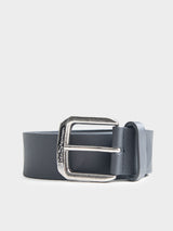 TARGET EMBOSS LEATHER BELT COBALT