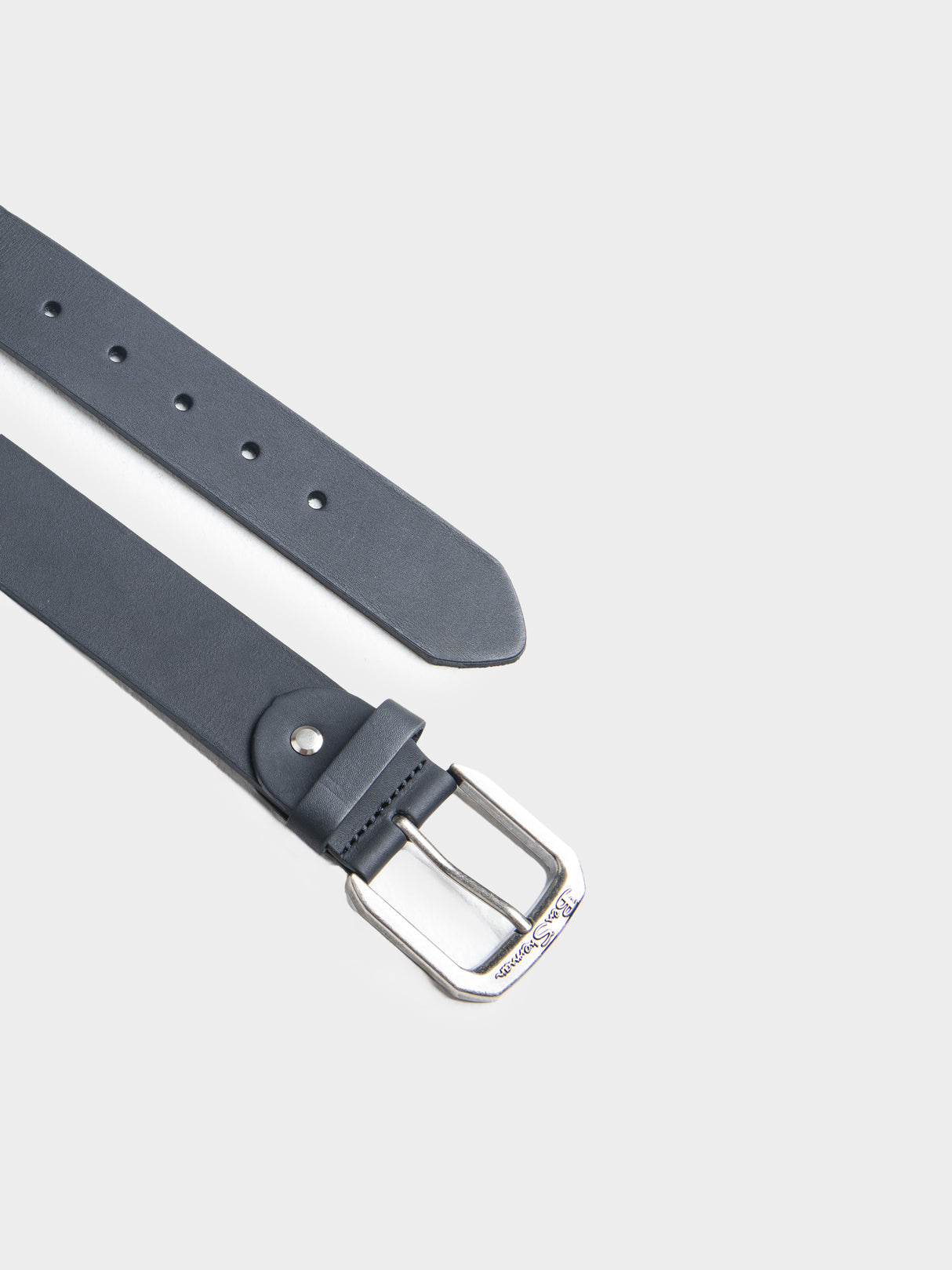 TARGET EMBOSS LEATHER BELT COBALT