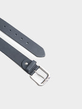 TARGET EMBOSS LEATHER BELT COBALT