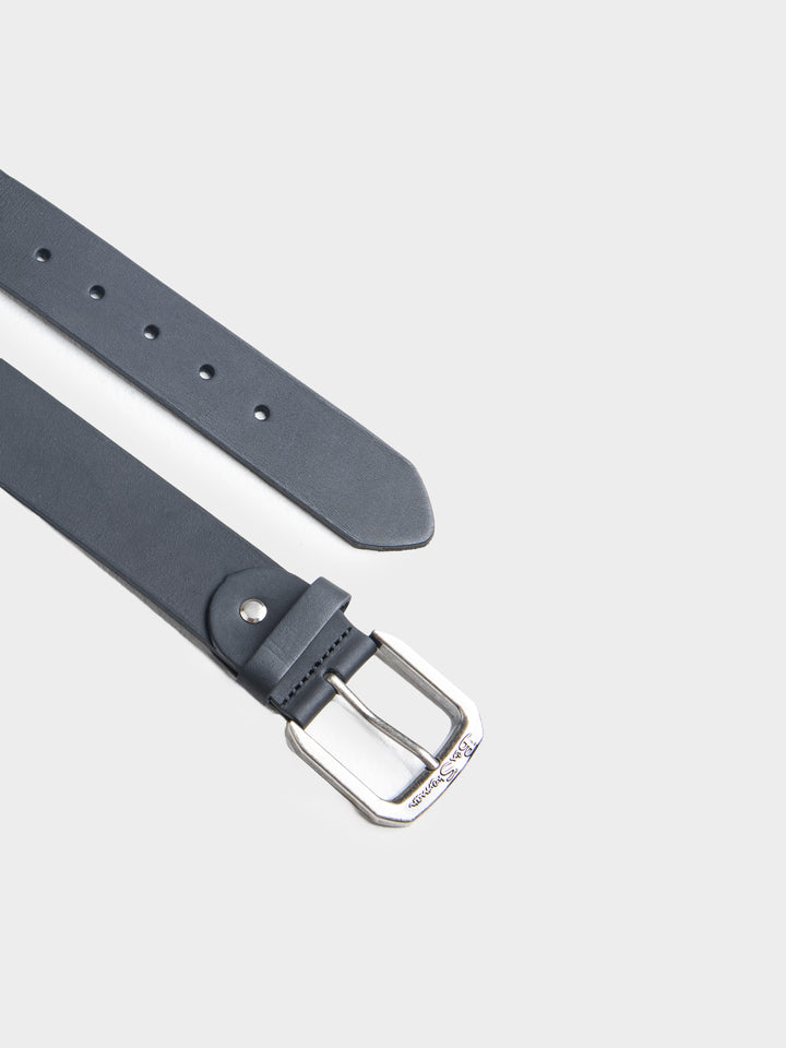 TARGET EMBOSS LEATHER BELT COBALT