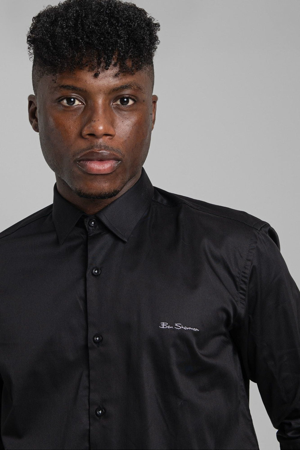 Ben Shirt (Slim Fit) - Black - view 2