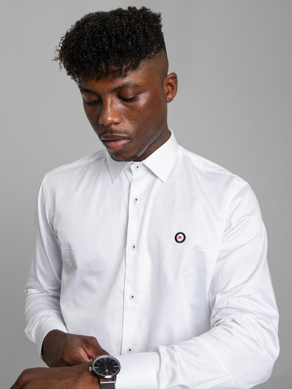 BEN TARGET SHIRT -  White