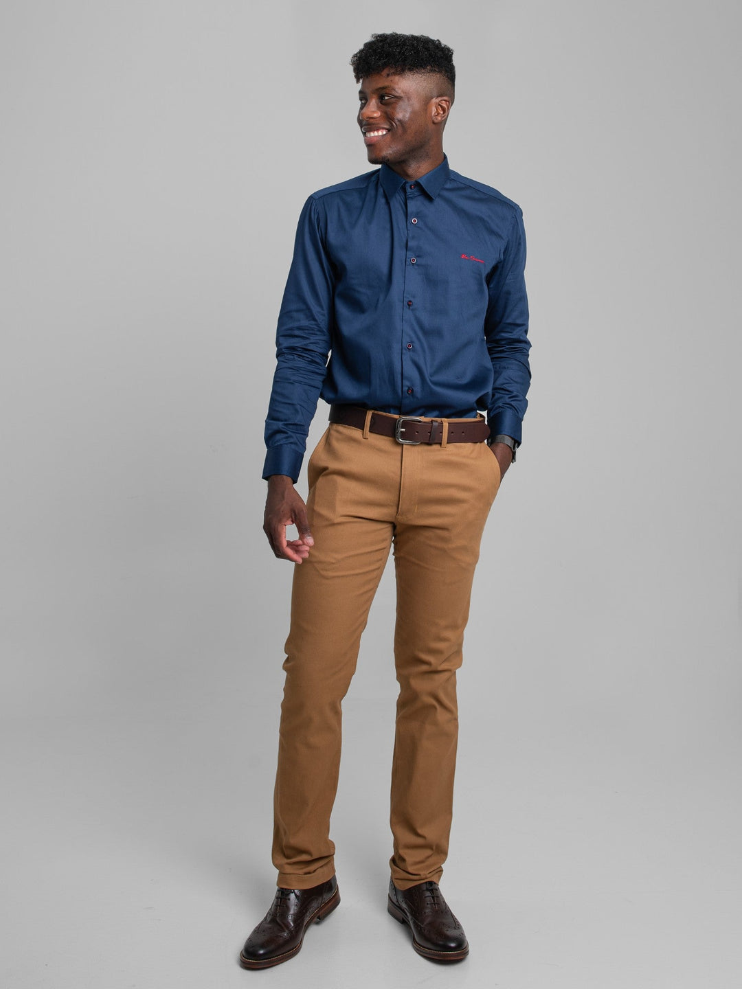 Ben Shirt (Slim Fit) - Navy - view 4