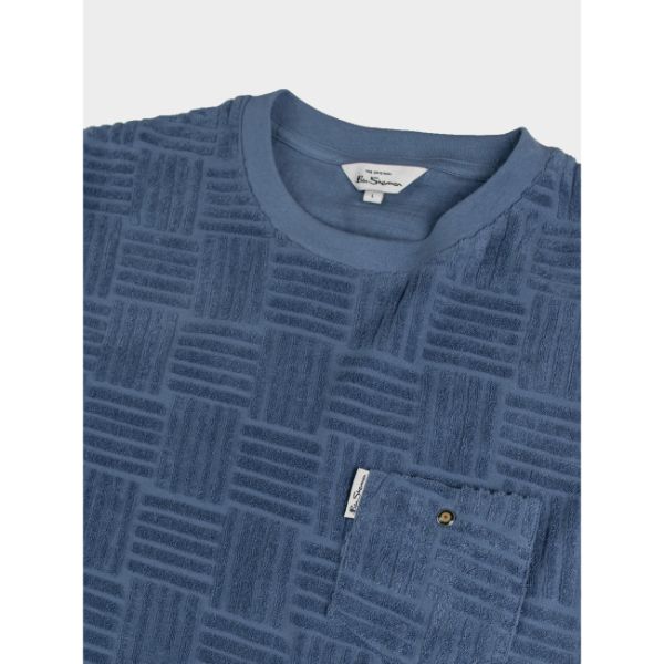 Terry Textured Tee - Blue