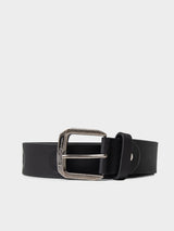 TARGET EMBOSS LEATHER BELT BLACK