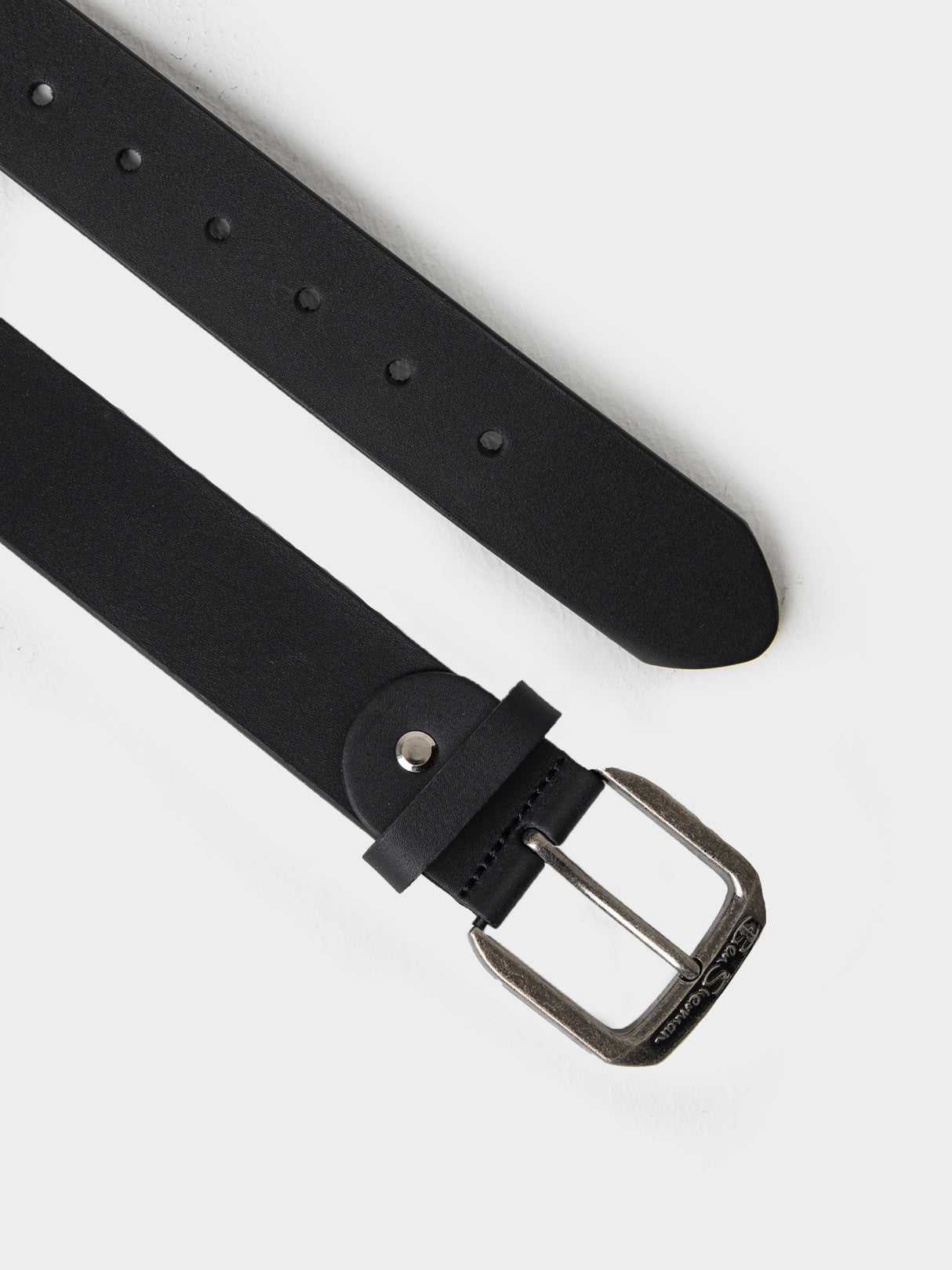TARGET EMBOSS LEATHER BELT BLACK