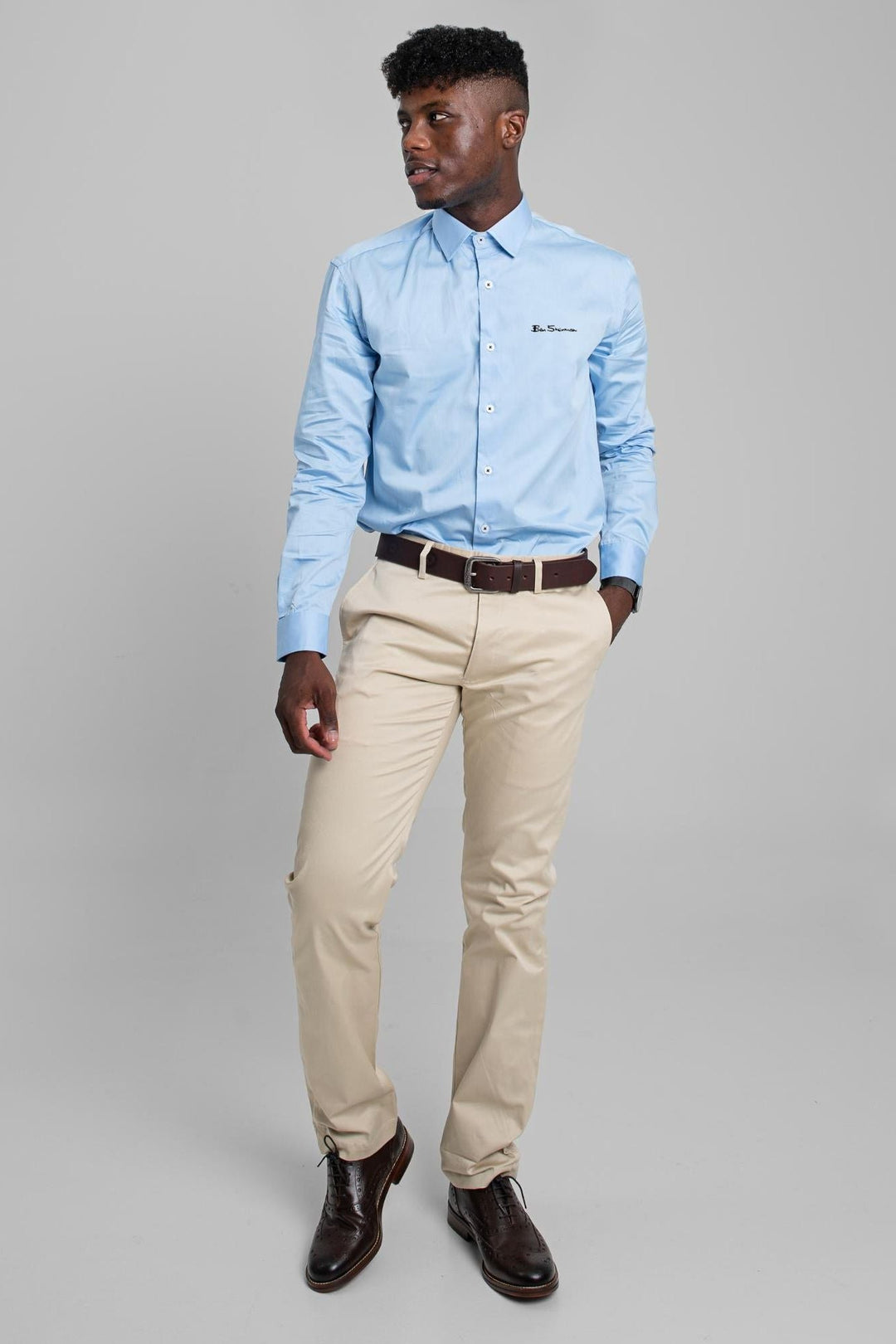 Ben Shirt (Slim Fit) - Sky Blue - view 2
