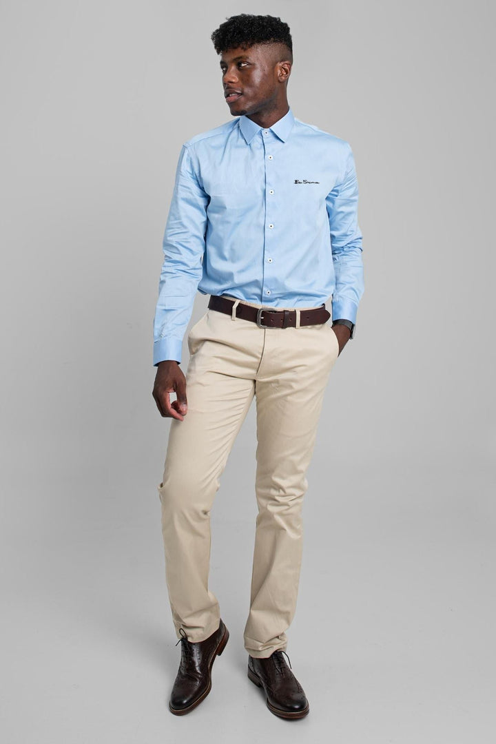 Ben Shirt (Slim Fit) - Sky Blue - view 2