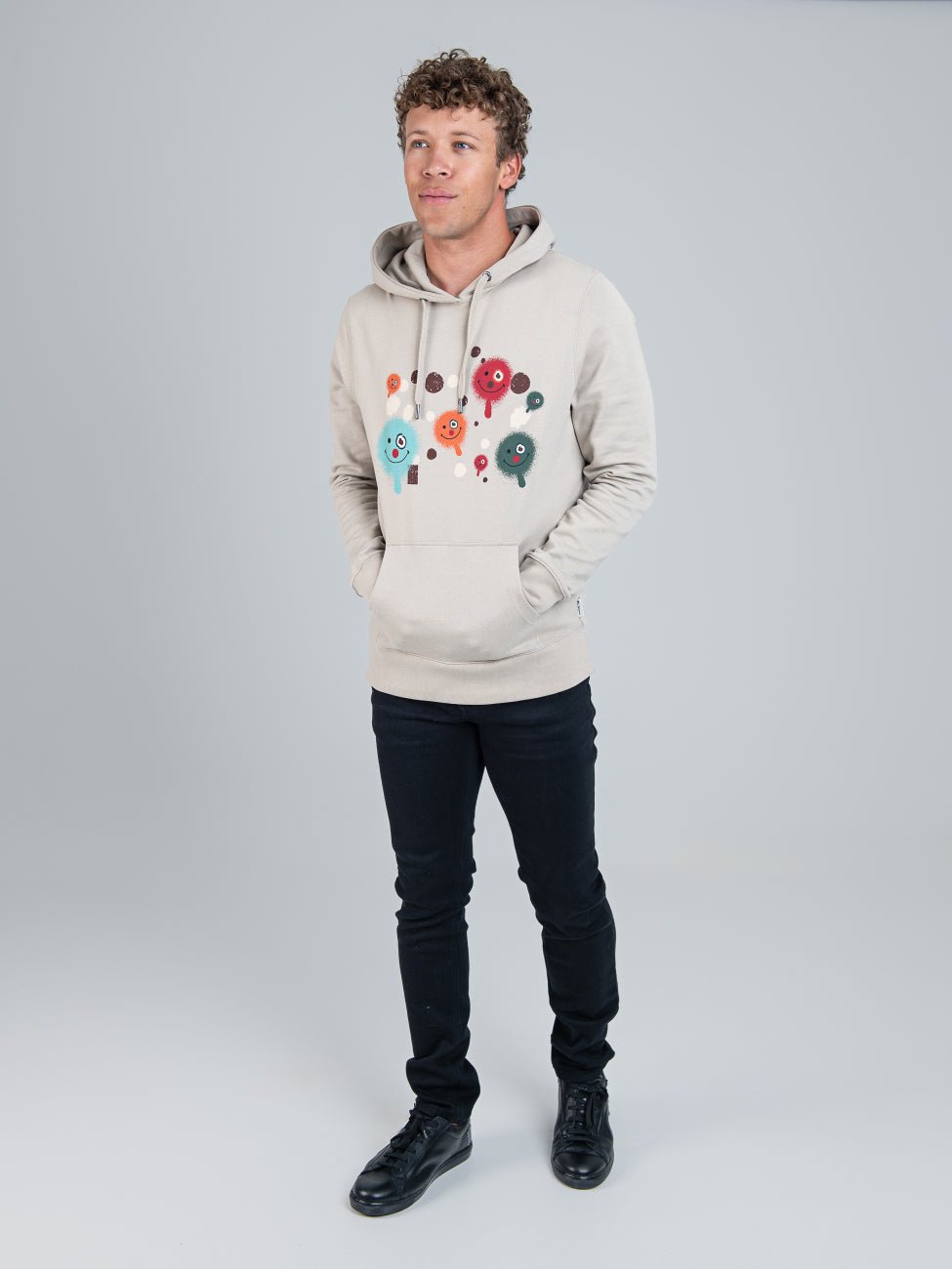 Distressed Clown Hoodie - Sustained Grey