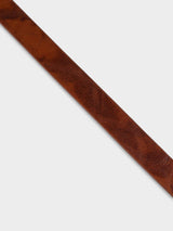 Distressed Target Buckle Belt (Leather) - Tan