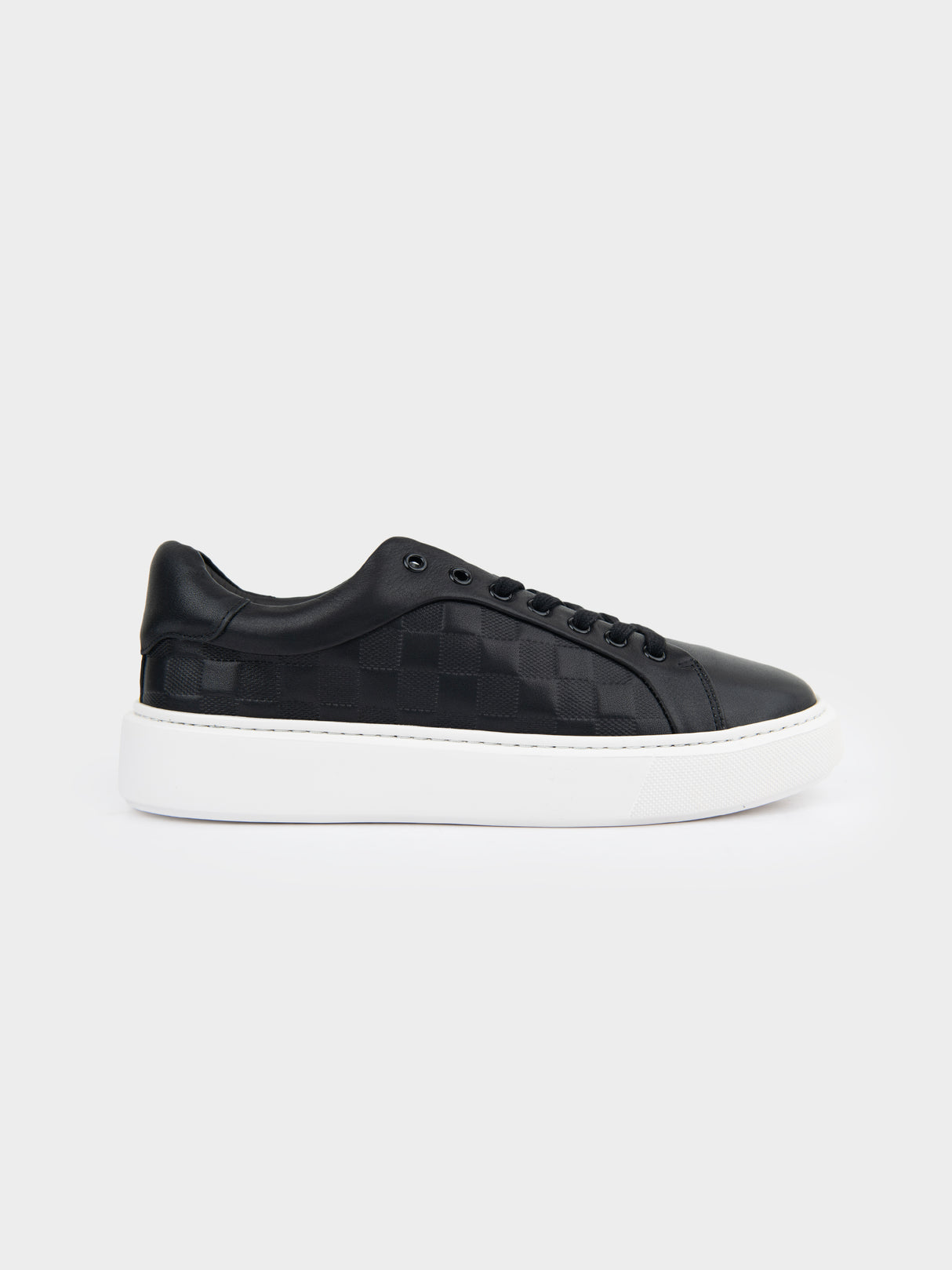 LOUIS LEATHER SNEAKER - BLACK
