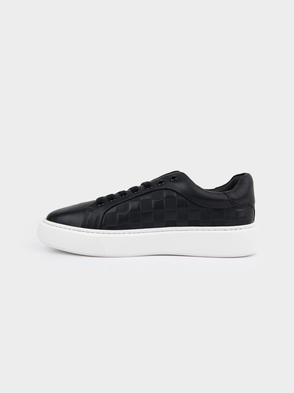 LOUIS LEATHER SNEAKER - BLACK