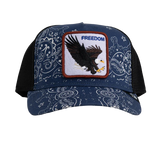 Freedom Paisley Trucker - Navy
