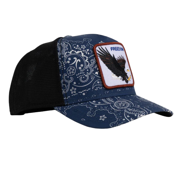 Freedom Paisley Trucker - Navy
