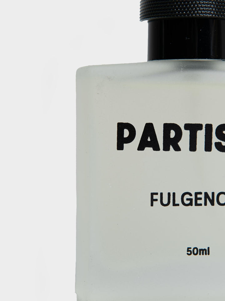 Partisan Fragrance Fulgencio Violet Smoke Eau de Parfum 50ml – close-up bottle label