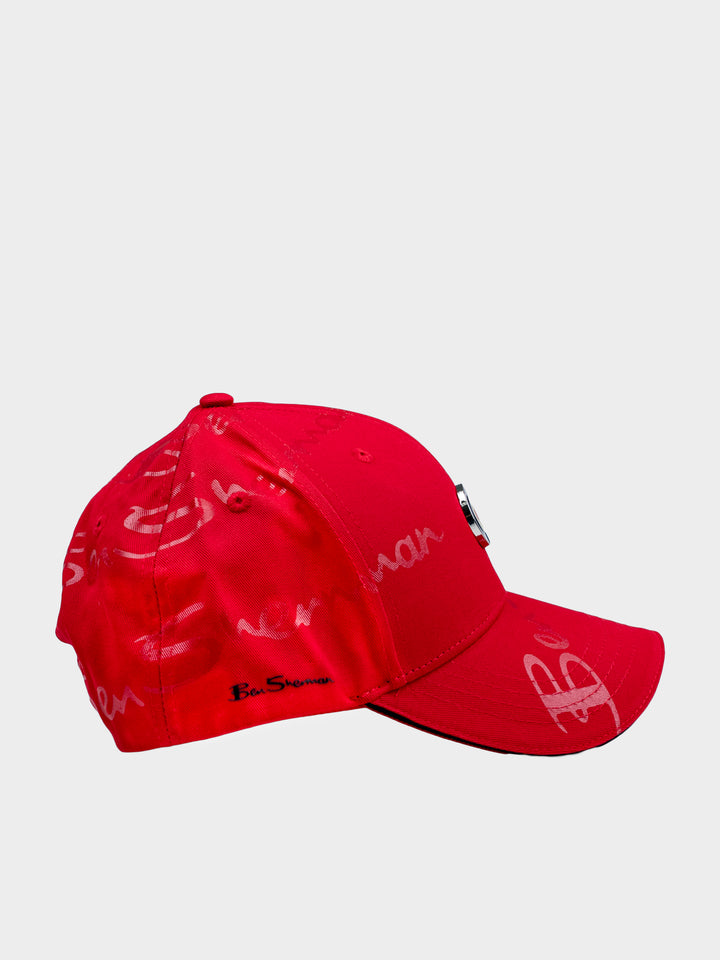 Ben Sherman George Plastisol Cap - Red