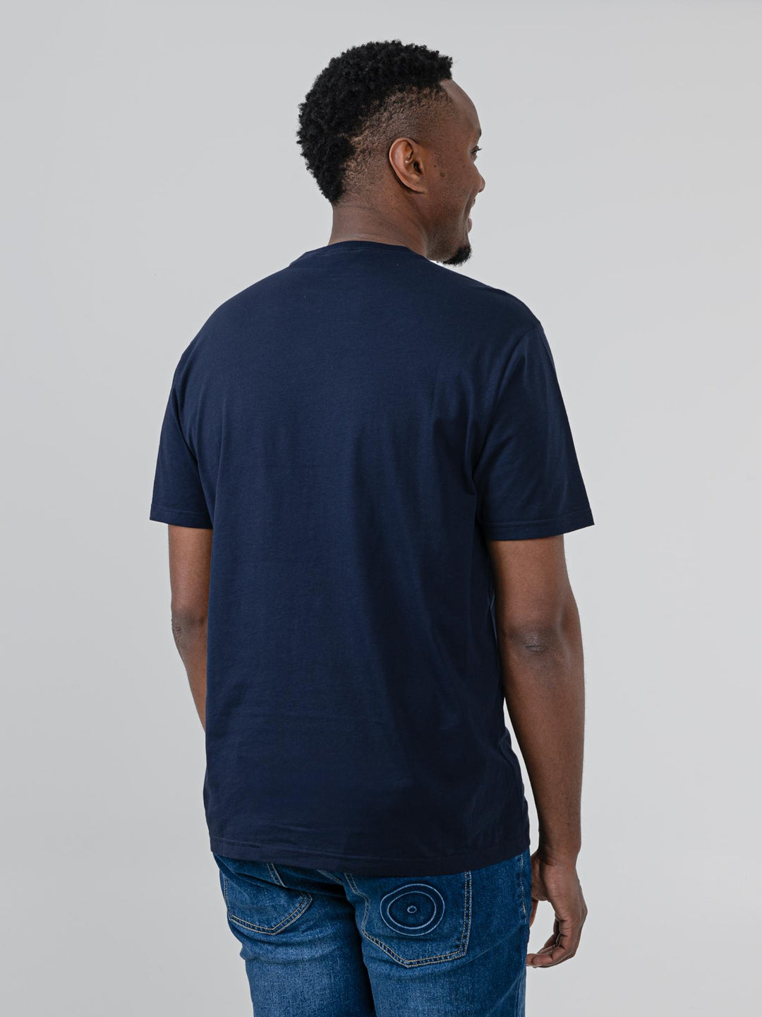 Back view of Ben Sherman Geo Target T-Shirt in Navy — regular fit men&