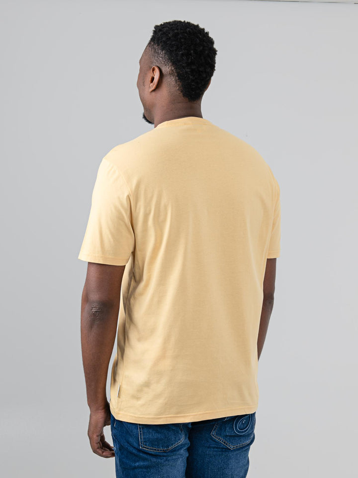 Back view of Ben Sherman Geo Target T-Shirt in New Wheat — regular fit men&