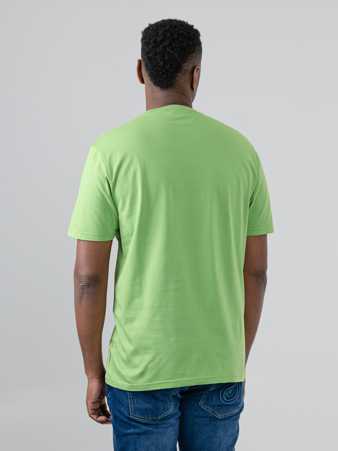 Back view of Ben Sherman Geo Target T-Shirt in Piquant Green — regular fit men&