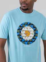 Geo Target Tee - Retro Blue