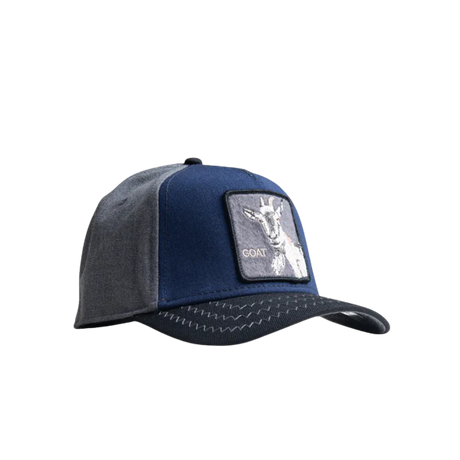Side view of Goorin Bros Goat Field 100 Wool Trucker Cap