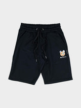 Happy Bear Fleece Jog Shorts - Black
