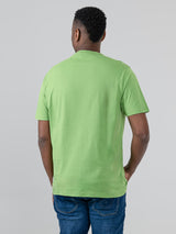 Ben Sherman Hidden Ace Tee in Piquant Green - front view of men's graphic t-shirt with card print