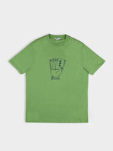 Ben Sherman Hidden Ace Tee in Piquant Green - ghost mannequin flat lay showing full t-shirt and graphic