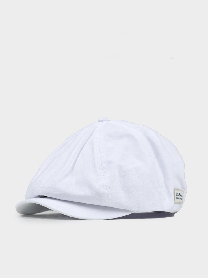 Linen Ivy hat - White