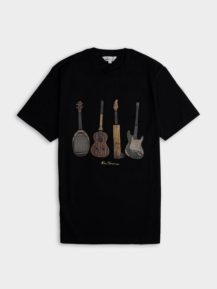 JUMBLE GUITAR TEE SHIRT-BLACK