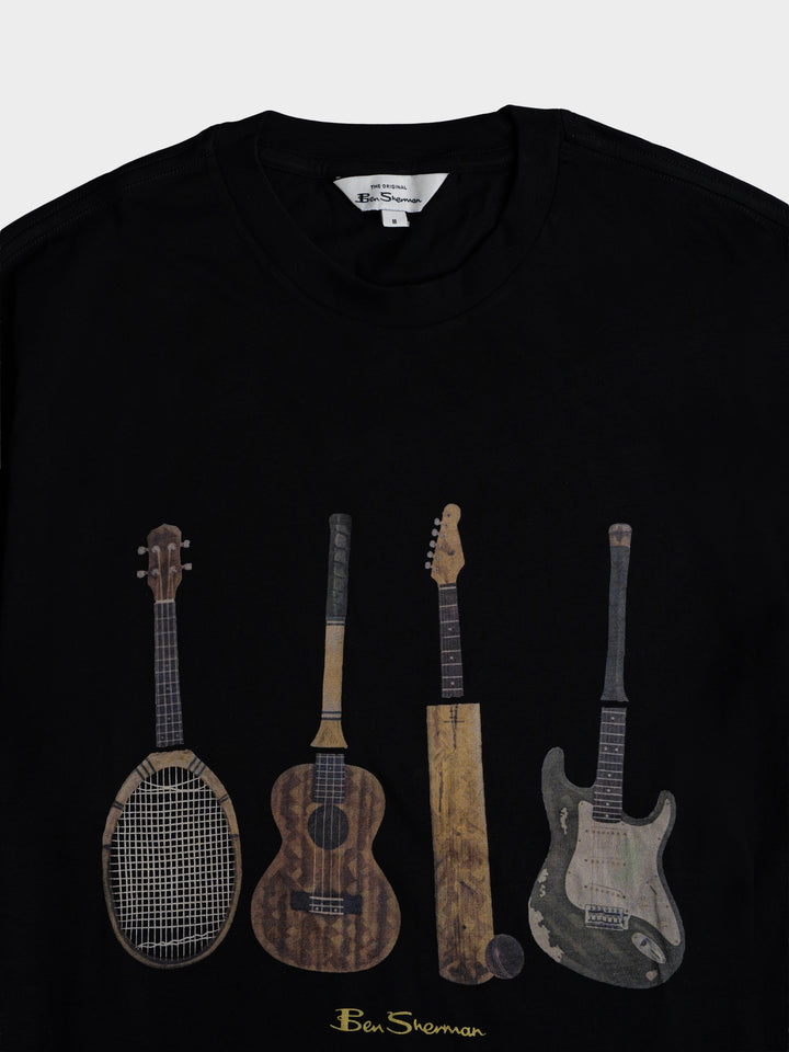 JUMBLE GUITAR TEE SHIRT-BLACK