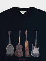 JUMBLE GUITAR TEE SHIRT-NAVY