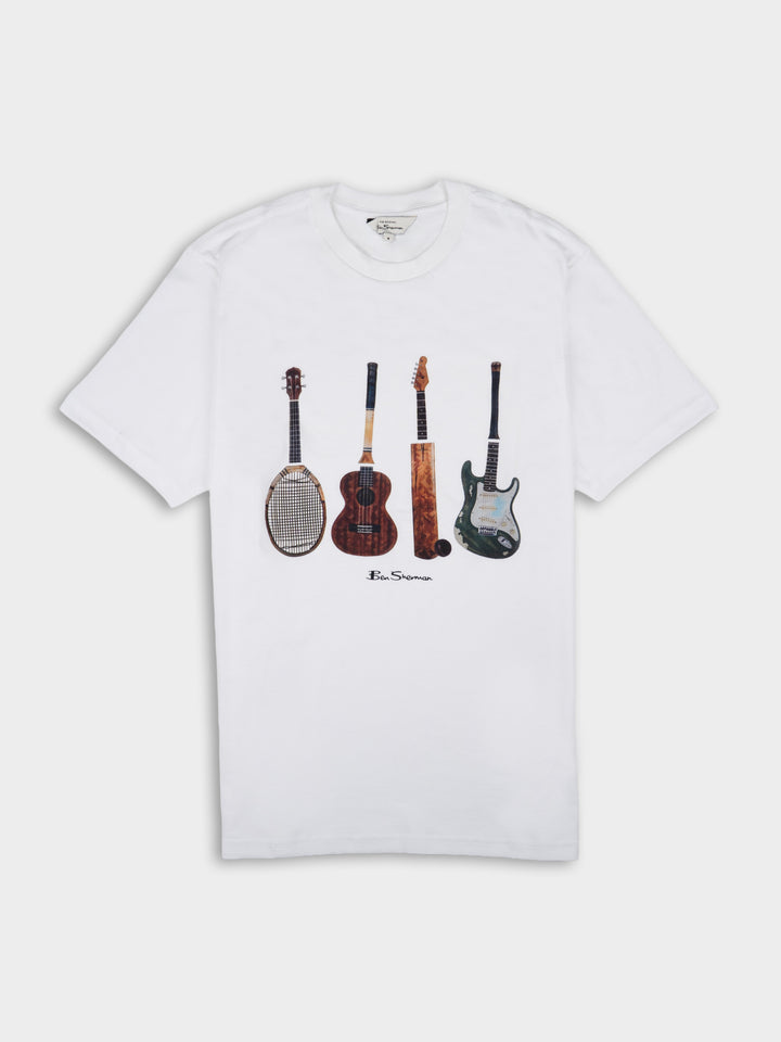 JUMBLE GUITAR TEE SHIRT-WHITE
