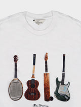 JUMBLE GUITAR TEE SHIRT-WHITE