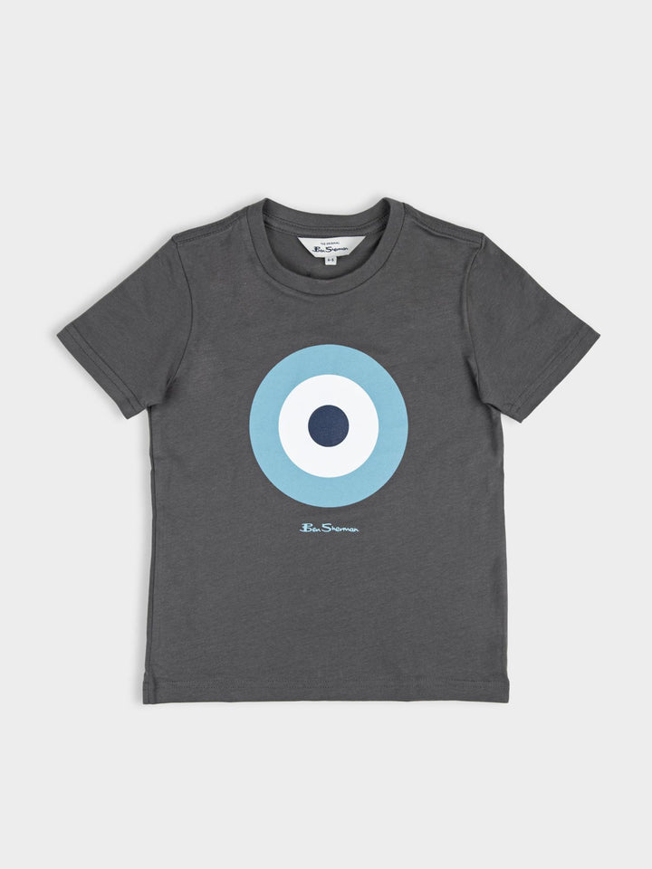 KIDS TARGET TEE SHIRT CHARCOAL