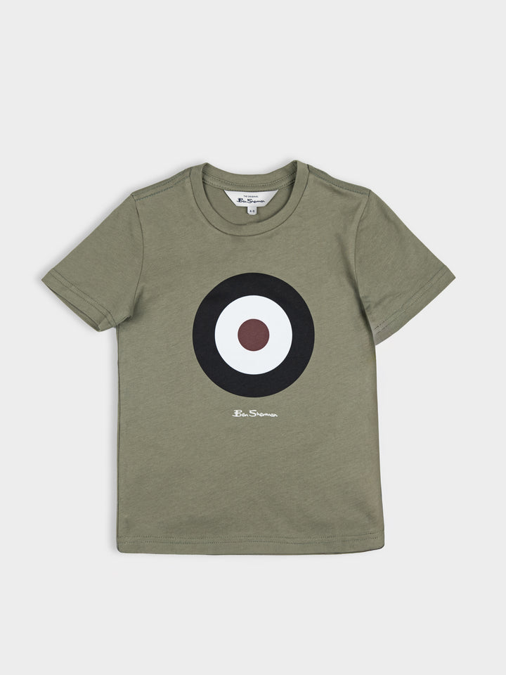 KIDS TARGET TEE SHIRT OLIVE