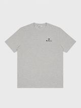 Ben Sherman Essential target print crew neck t-shirt in light grey melange – front view