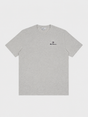 Ben Sherman Essential target print crew neck t-shirt in light grey melange – front view