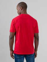 Ben Sherman Match Box T-Shirt in Red - back view on male model