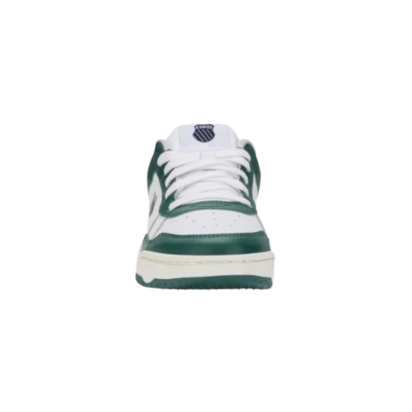 K-Swiss Match Pro Lth sneaker in Posy Green and White – top-down view showing tongue and laces