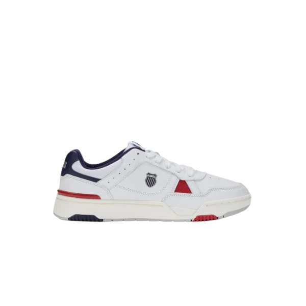 K-Swiss Match Pro Leather sneaker in White, Peacoat and Samba – side profile view