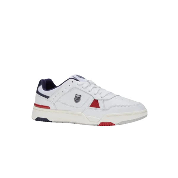K-Swiss Match Pro Leather sneaker in White, Peacoat and Samba – front toe view