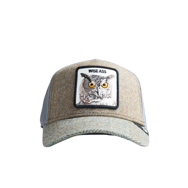 Moon Owl Plaid Trucker - Green Grey