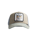 Moon Owl Plaid Trucker - Green Grey