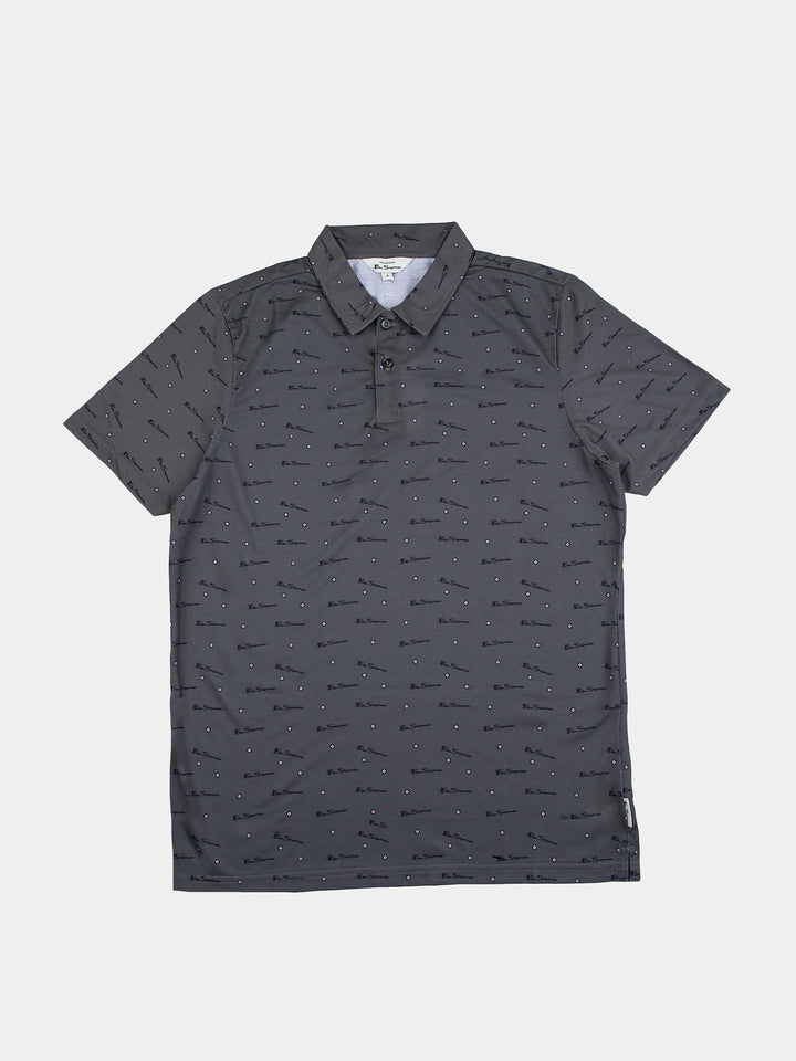 BEN TAR ALL OVER PRINT POLO - OLIVE